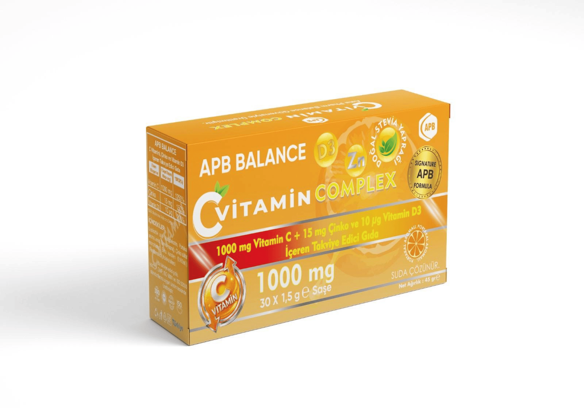 APB BALANCE C VİTAMİNİ 30 SAŞE (06/2029 Miadlı)