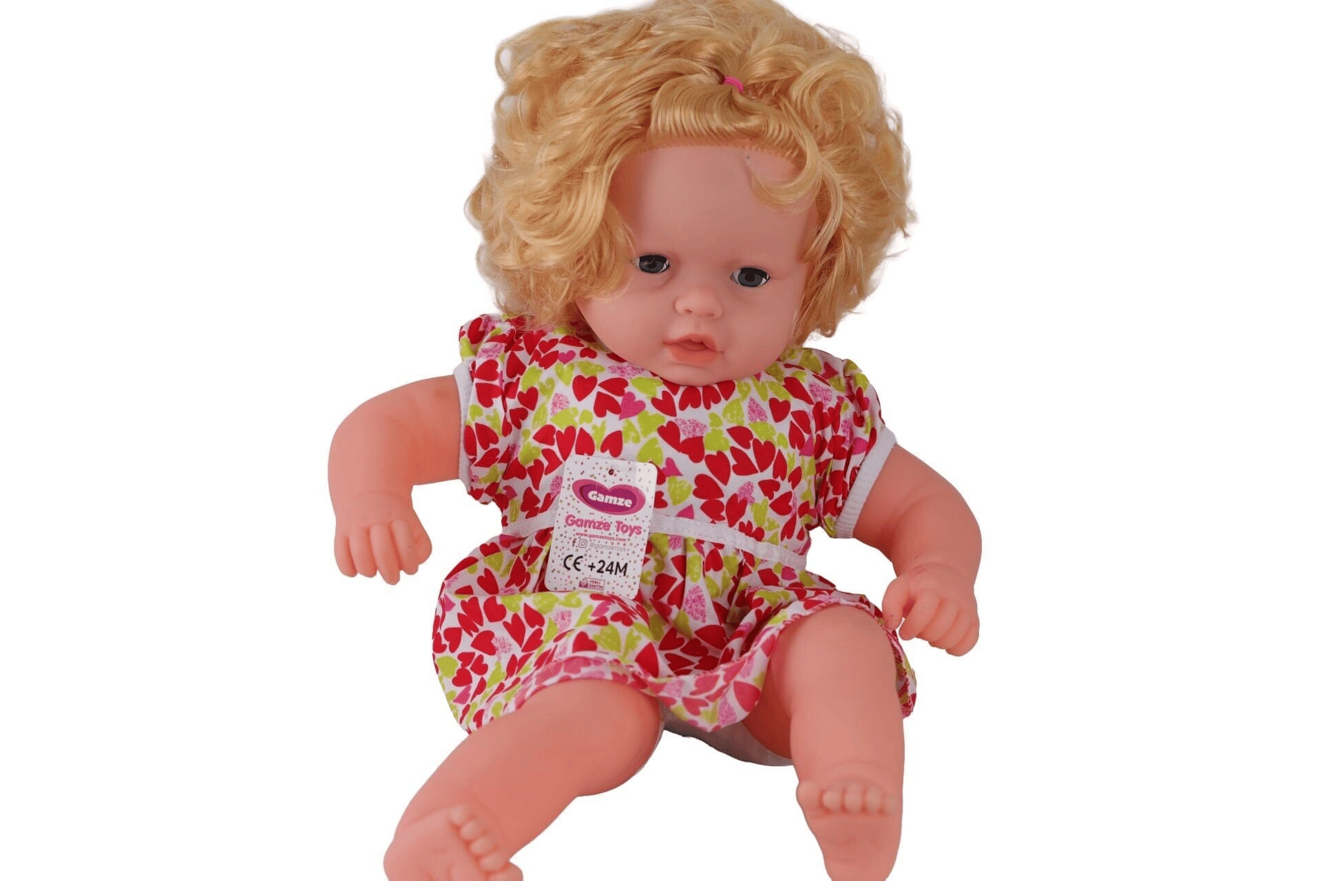 0073 60 CM DOLGU GÖVDELİ SAÇLI BÜYÜK BEBEK - STOKTA OLAN MODEL GÖNDERİLİR
