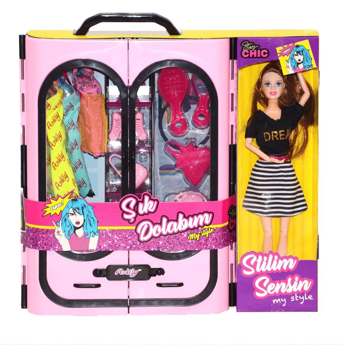 02441 , Anlily Bebek ve Elbise Dolabı