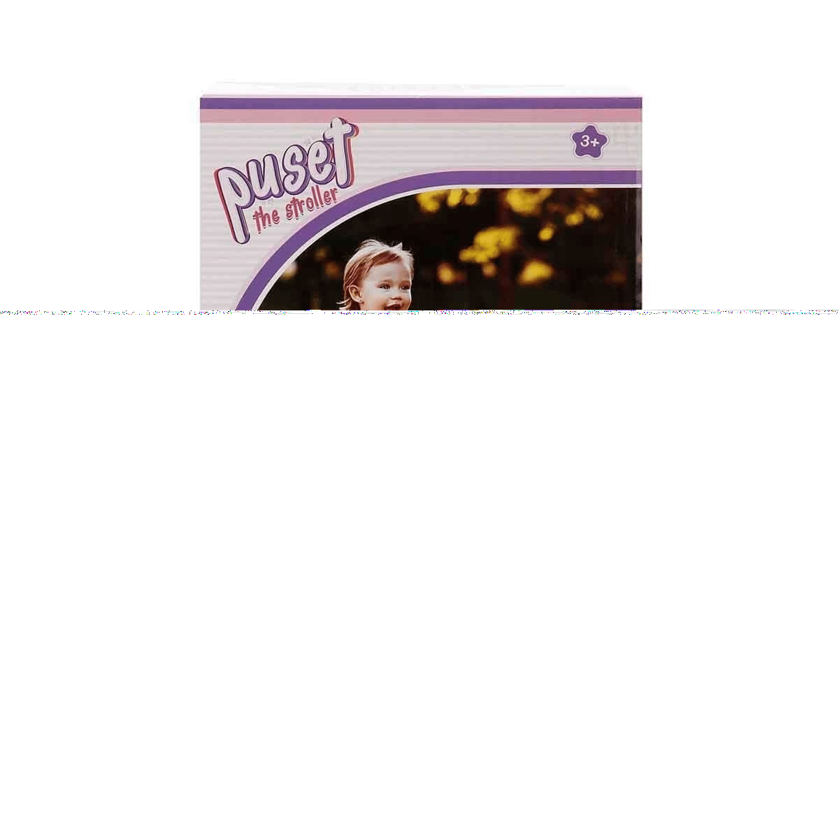 0663 Puantiye Desenli, 3 Tekerlekli ve Tenteli Oyuncak Puset -