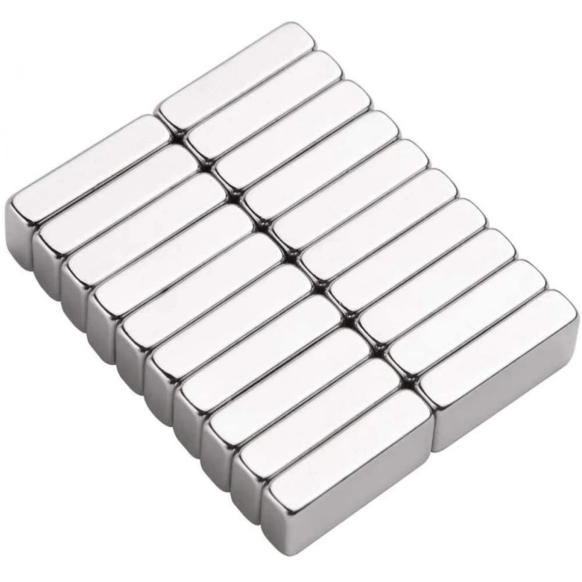 1 Adet 20x10x5 mm Neodyum Magnet N35 Güçlü Mıknatıs Köşeli ve Dayanıklı Nikel Kaplama