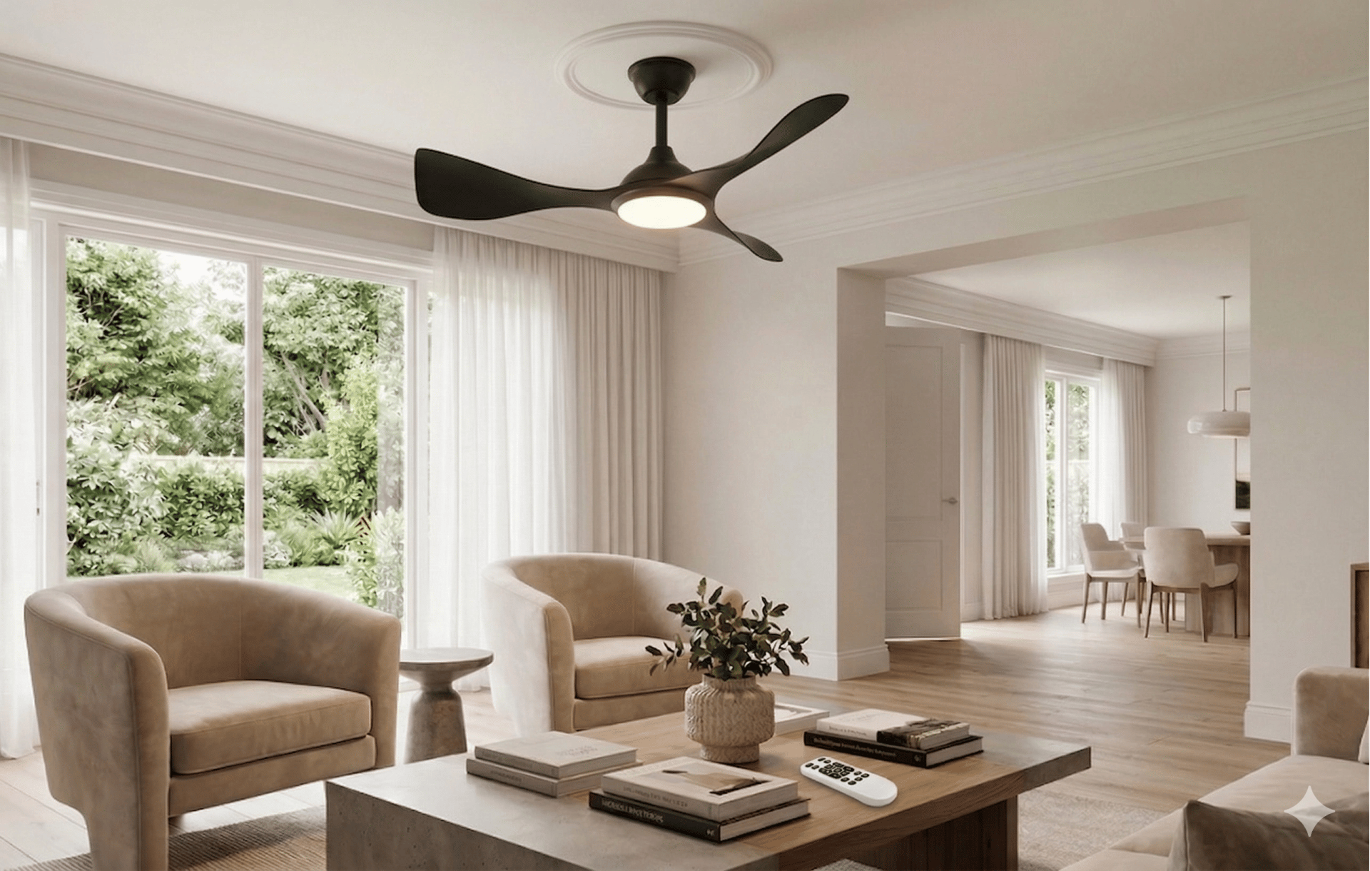 1 Adet CATA CT 3001 Zürih 40W Ledli Tavan Vantilatörü Kumandalı 3 Renk