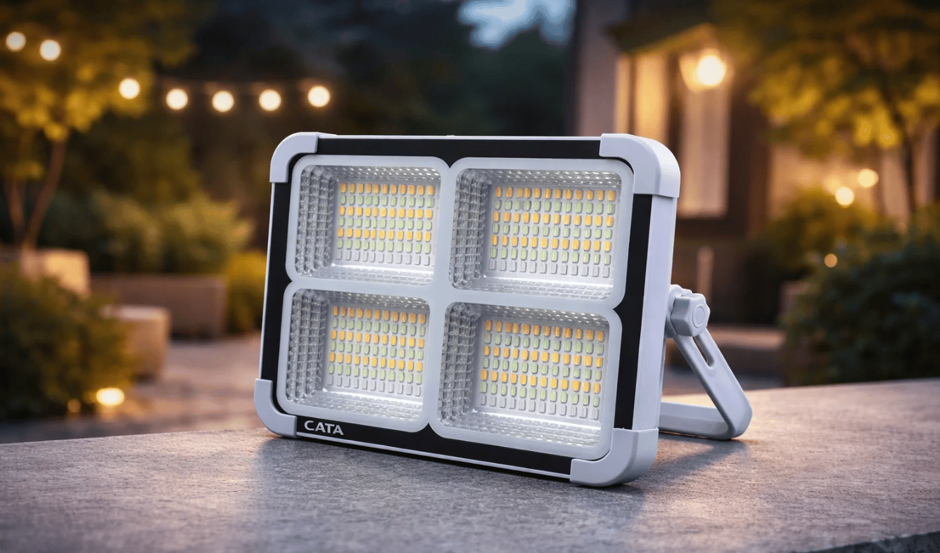 1 Adet CATA CT 4698 Solar 200W Led Projektör Taşınabilir