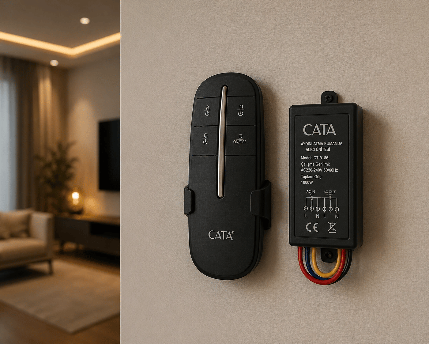 1 Adet CATA CT 9115 3X1000 3Lü Aydınlatma Kumandası
