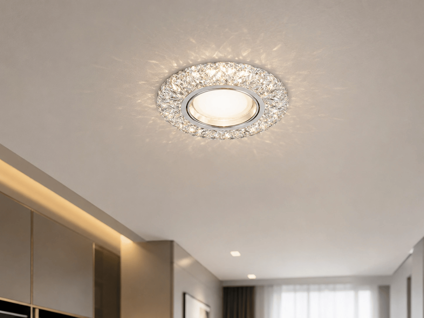 1 Adet NOAS YL65 1677 Hektor Led Çerçeveli 4000K Kristal Cam Spot GU10 Duy