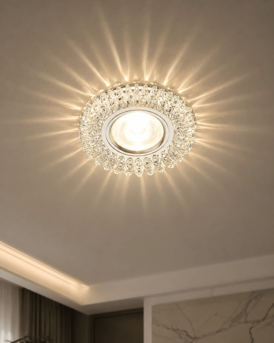 1 Adet NOAS YL65 1727 Troya Led Çerçeveli 4000K Kristal Cam Spot GU10 Duy