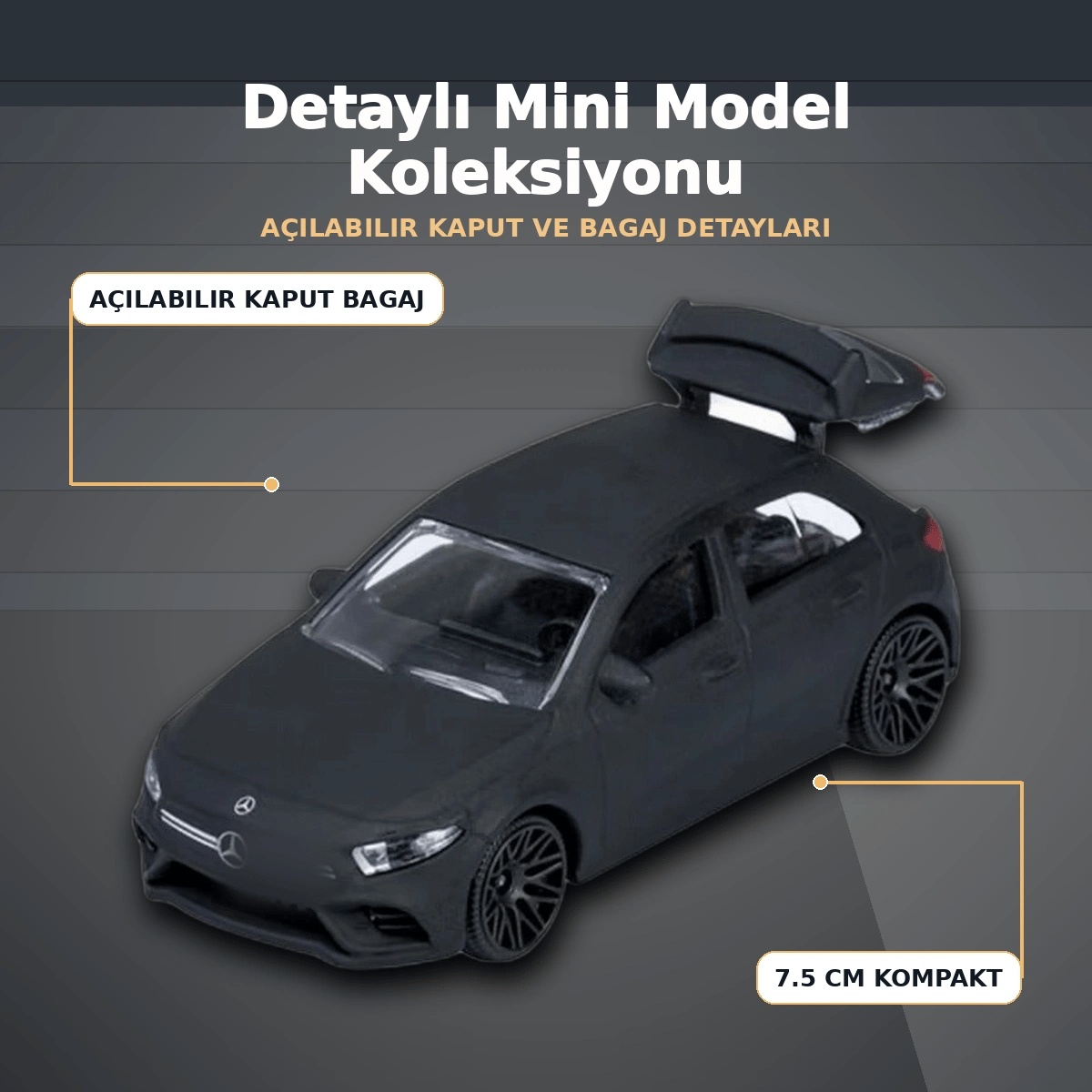 1 Adet Resmi Lisanslı Mini Mercedes-AMG Premium Model Araba - Rastgele Gönderim