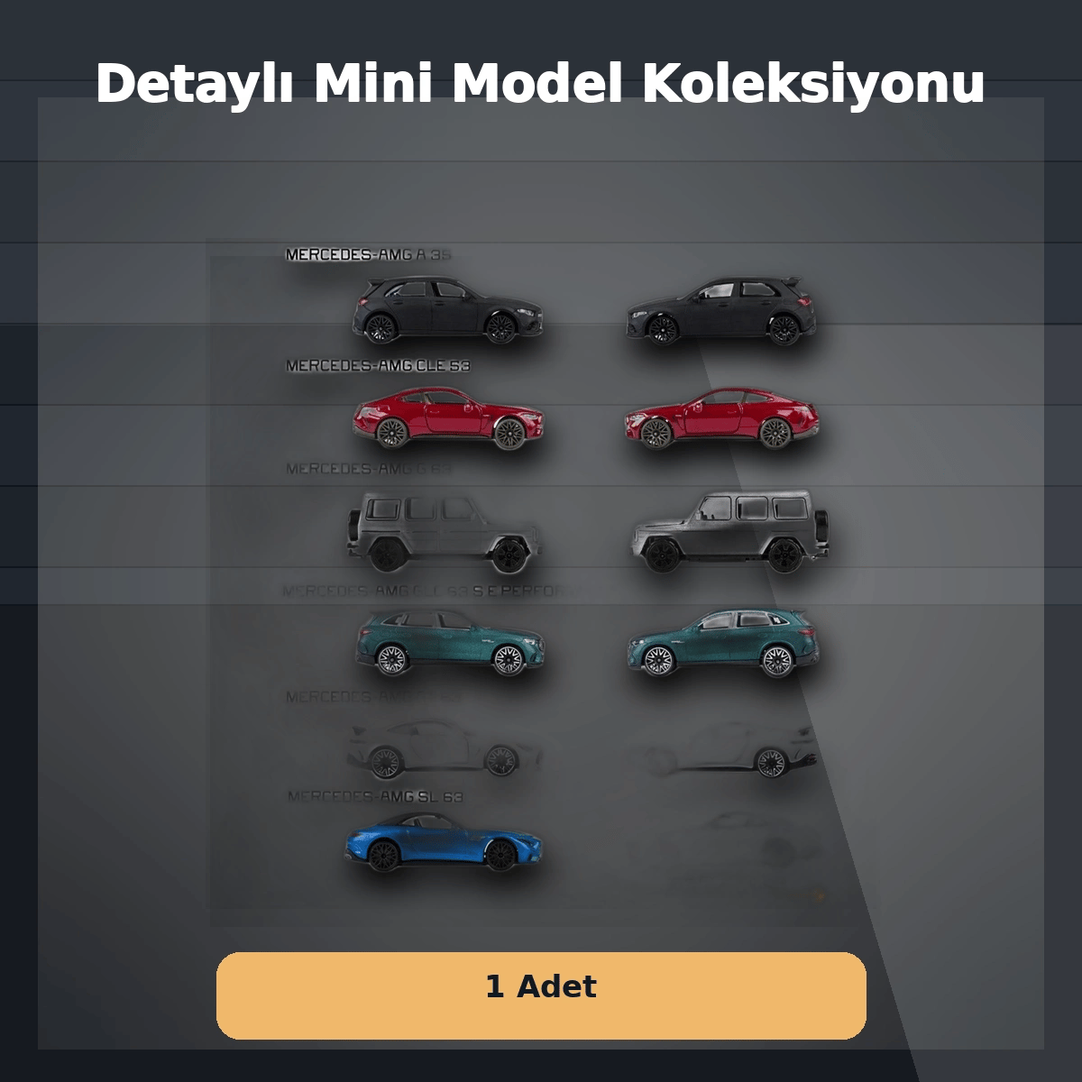 1 Adet Resmi Lisanslı Mini Mercedes-AMG Premium Model Araba - Rastgele Gönderim