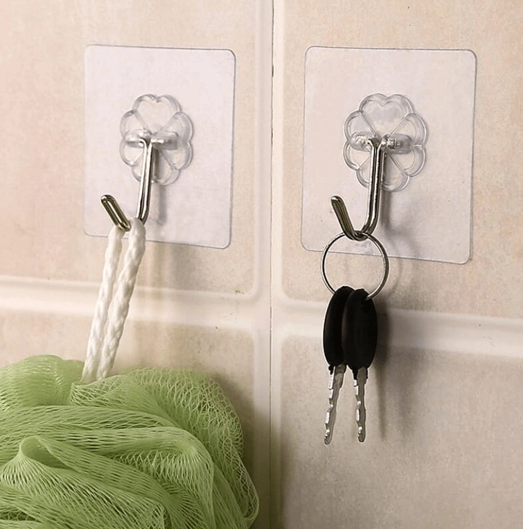 10 Adet Kendinden Yapışkanlı Şeffaf Askı Bx40