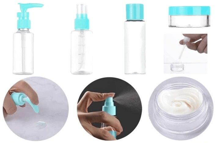 10 Parça Seyahat  Sprey ve Boş Şişe Seti - Set Fiyatıdır