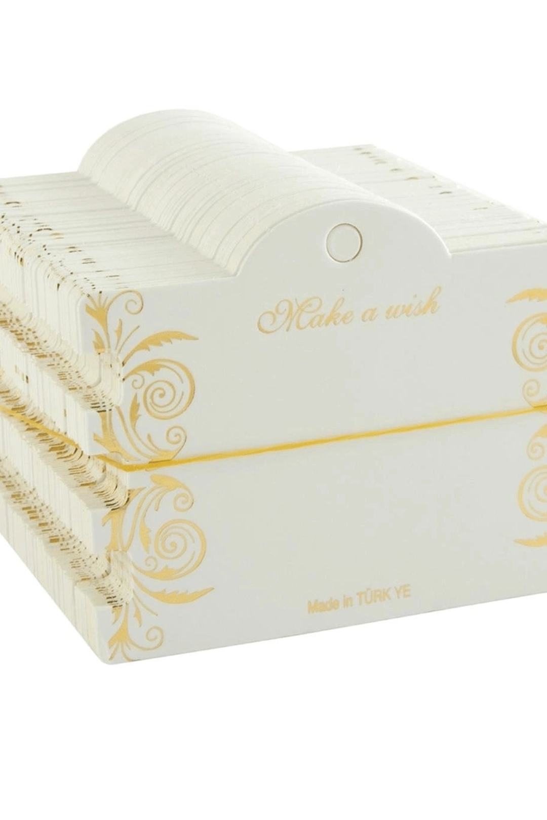 100 Adet 8x10 cm Mukavva Bileklik Kartı - 3'Lü Yaldızlı Kalın, Takı Organizer Aksesuarı BX-313735