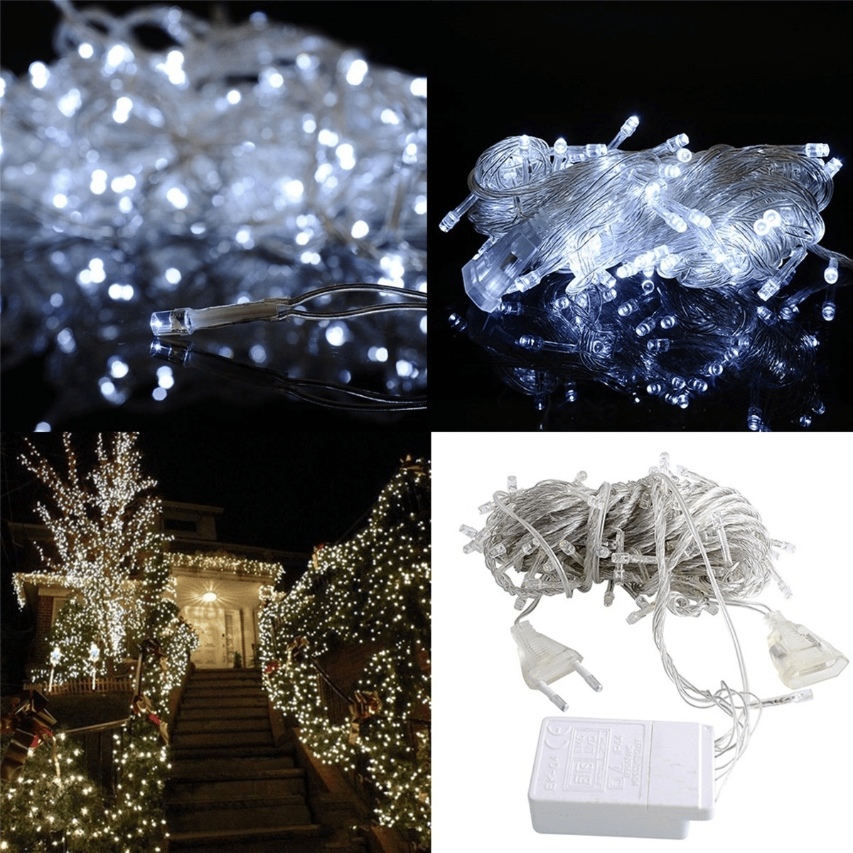 100 Ledli 8 Fonksiyonlu 10 Metre Led Aydınlatma Dekor Lambası (beyaz) Bx40
