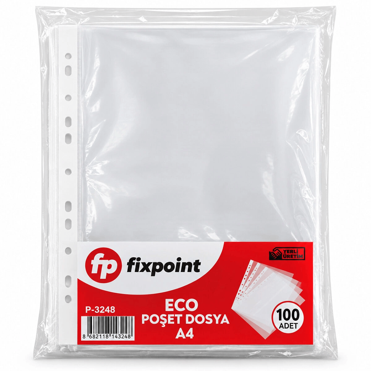 100pcs A4 Poşet Şeffaf Dosya Bx40