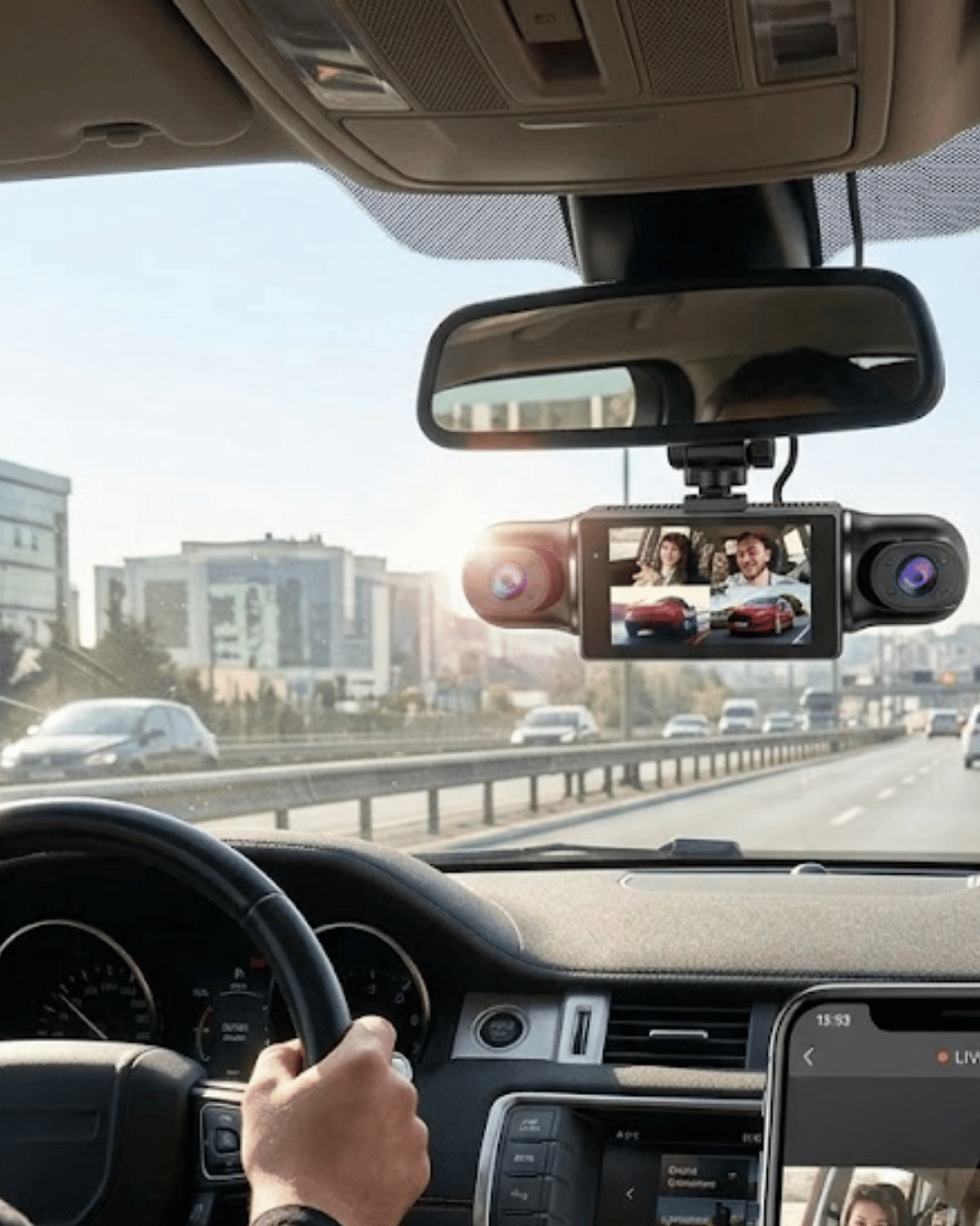 1080P Araç Kamerası Mobil Uygulama Bağlantılı G Sensörlü Güvenlik Sistemi