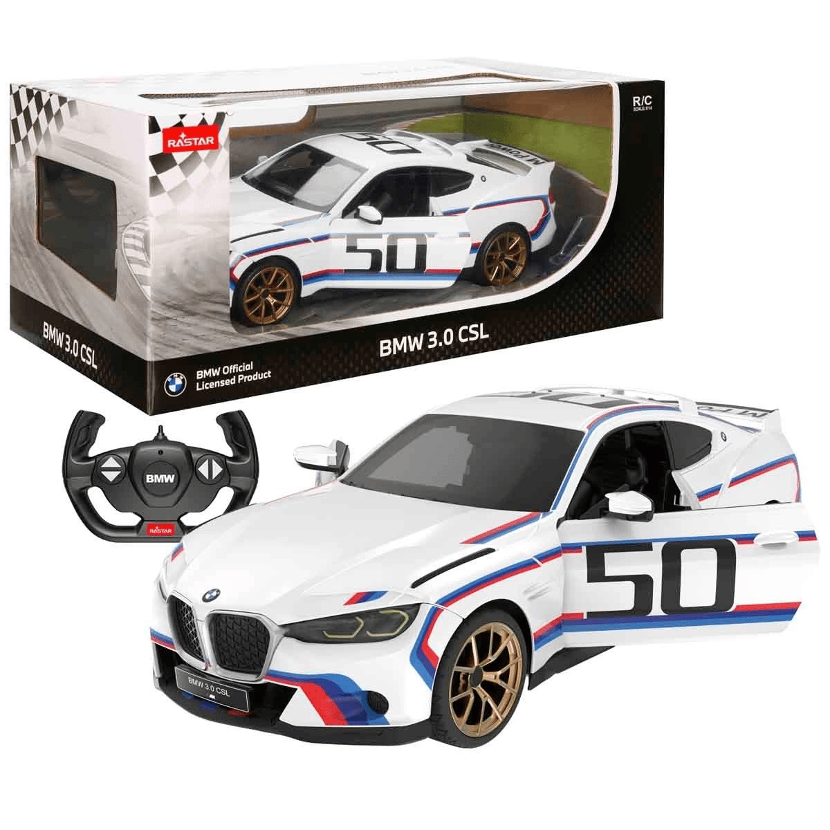 1/14 F/F BMW 3.0 CSL 2.4GHZ Işıklı Uzaktan Kumandalı Araba - S00092800