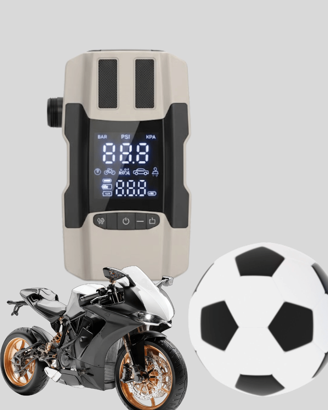 12.000 mAh Akü Takviye Powerbank Dahili Hava  Dijital Ekranlı