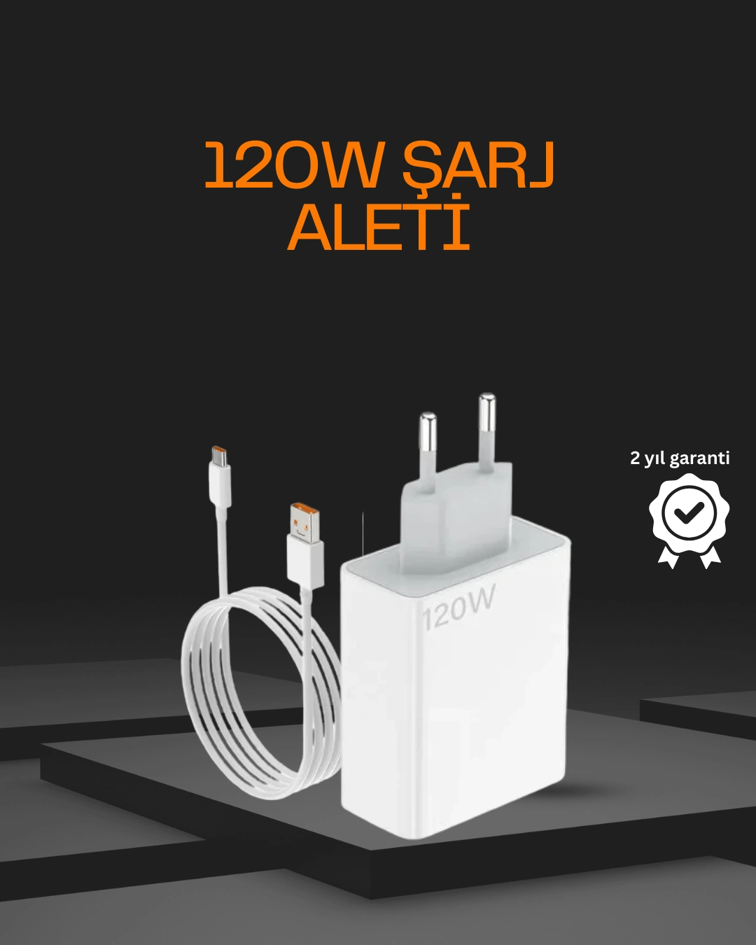 120 Watt Type C Şarj Başlığı Poco X3 X4 X5 Pro Uyumlu