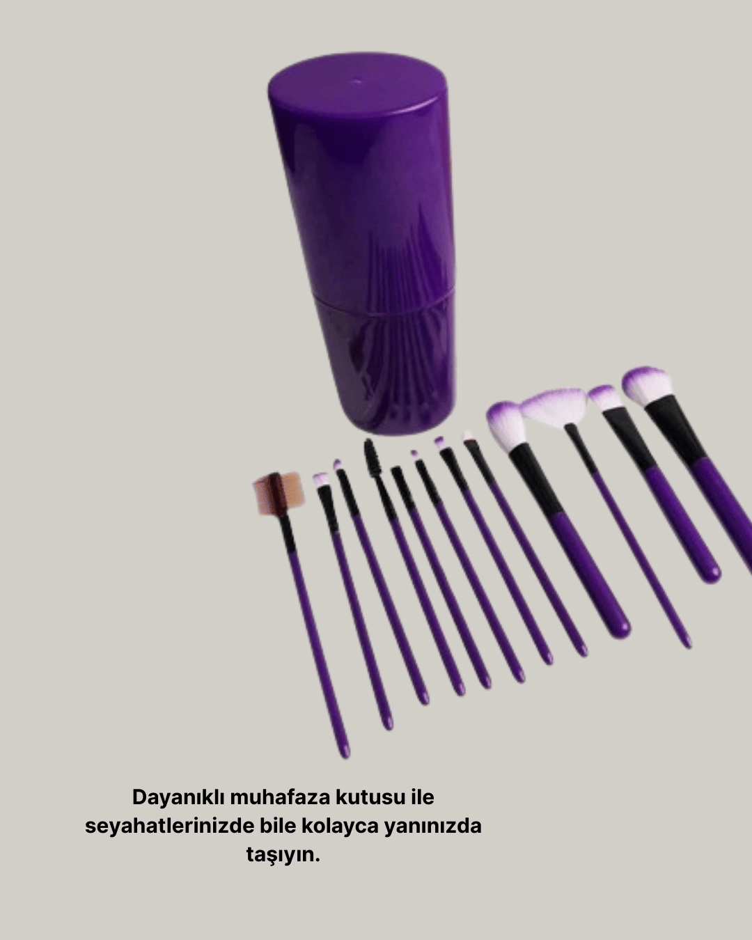 12’li Profesyonel Makyaj Fırça Seti Ultra Yumuşak Sentetik Kıllı