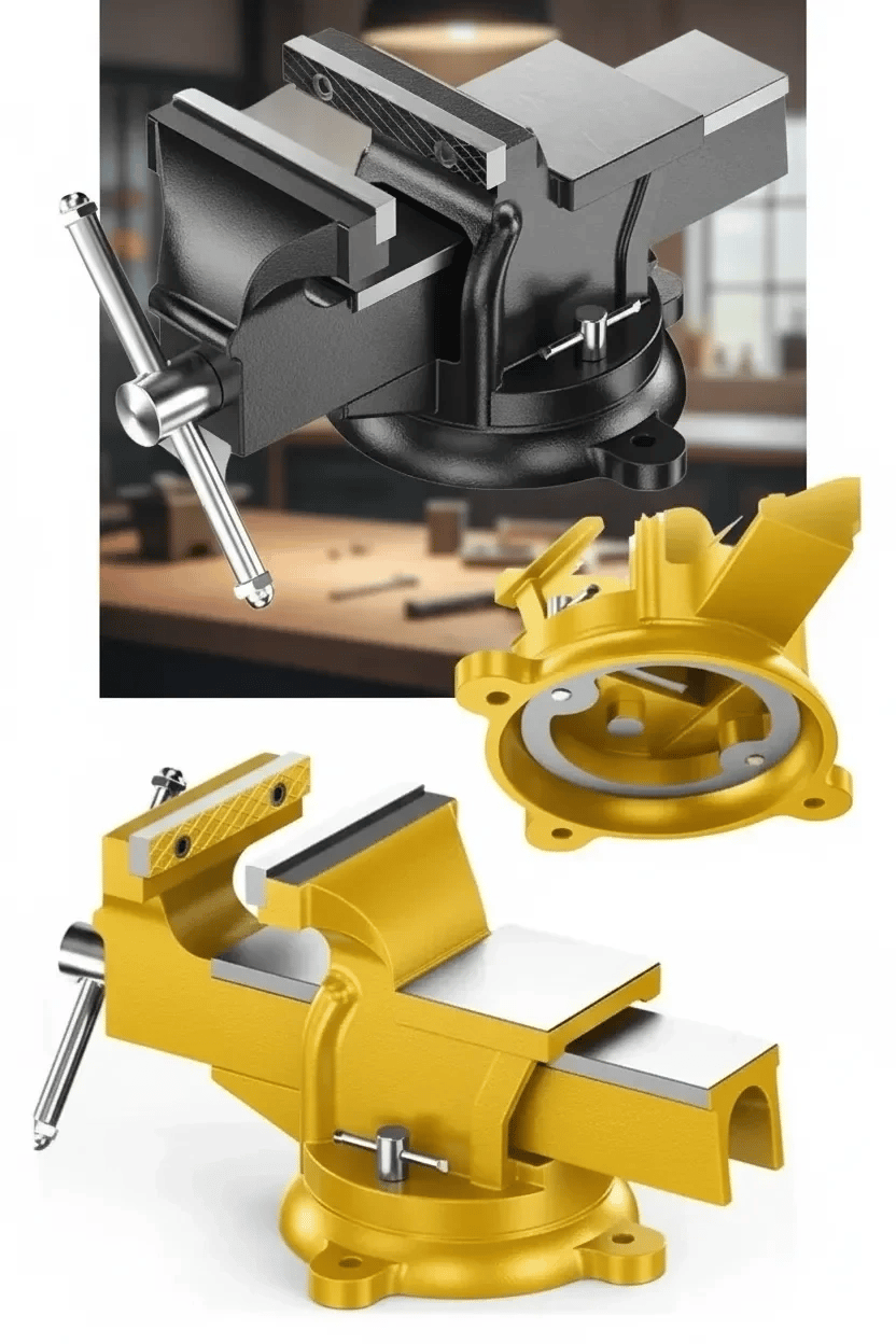150 mm Profesyonel Sabit Tezgah Mengenesi Metal Masa Atölye ve Tamir Mengenesi