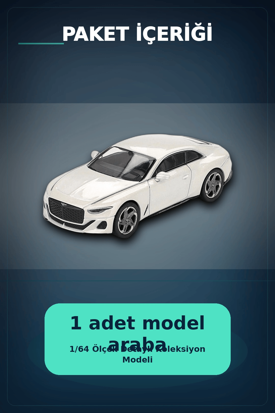 1/64 Ölçekli Metal Diecast Model Bentley Batur Bonneville Pearl Araba Koleksiyon BX-313379