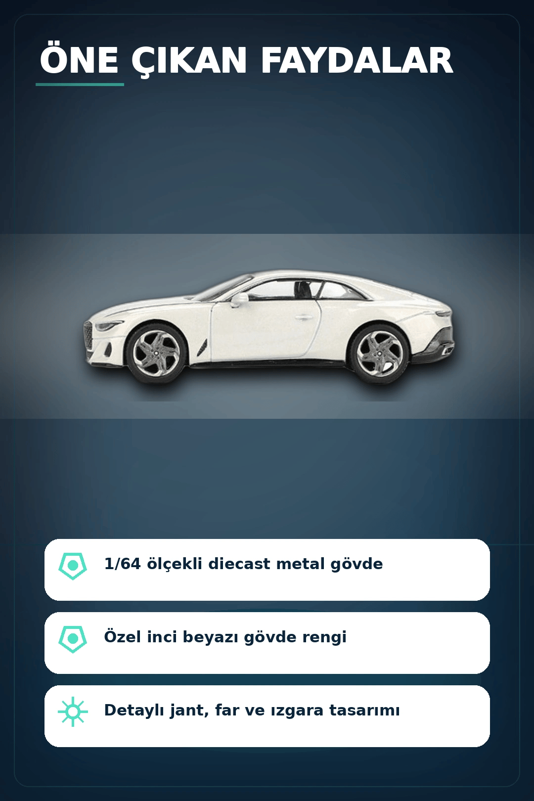 1/64 Ölçekli Metal Diecast Model Bentley Batur Bonneville Pearl Araba Koleksiyon BX-313379