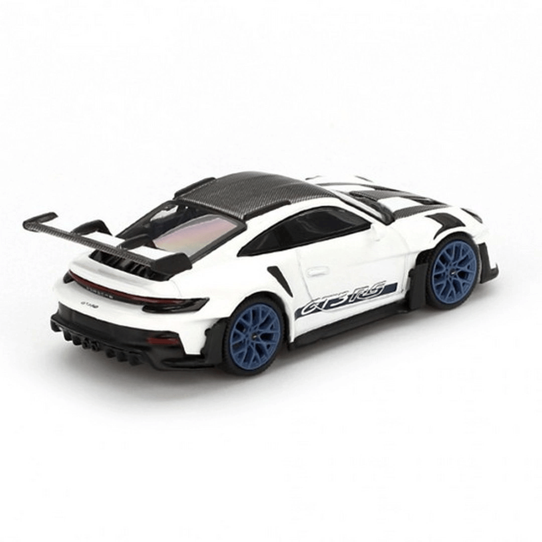 1/64 Porsche 911 (992) GT3 RS Weissach Package White with Indigo Blue