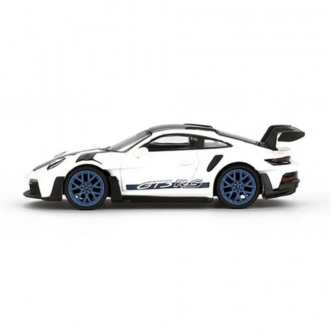 1/64 Porsche 911 (992) GT3 RS Weissach Package White with Indigo Blue