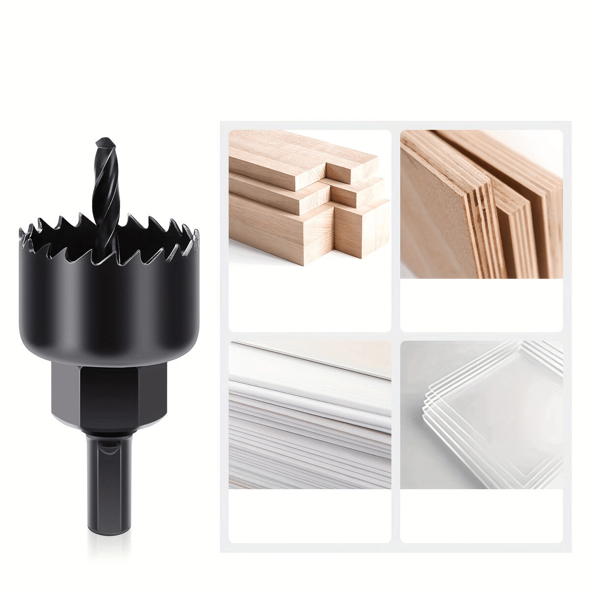 1in1 Buat Açma Panç Seti Metal - Ahşap - Pvc - Alçıpan - Pls. 19-22-29-32-38-44-51-64mm Bx40