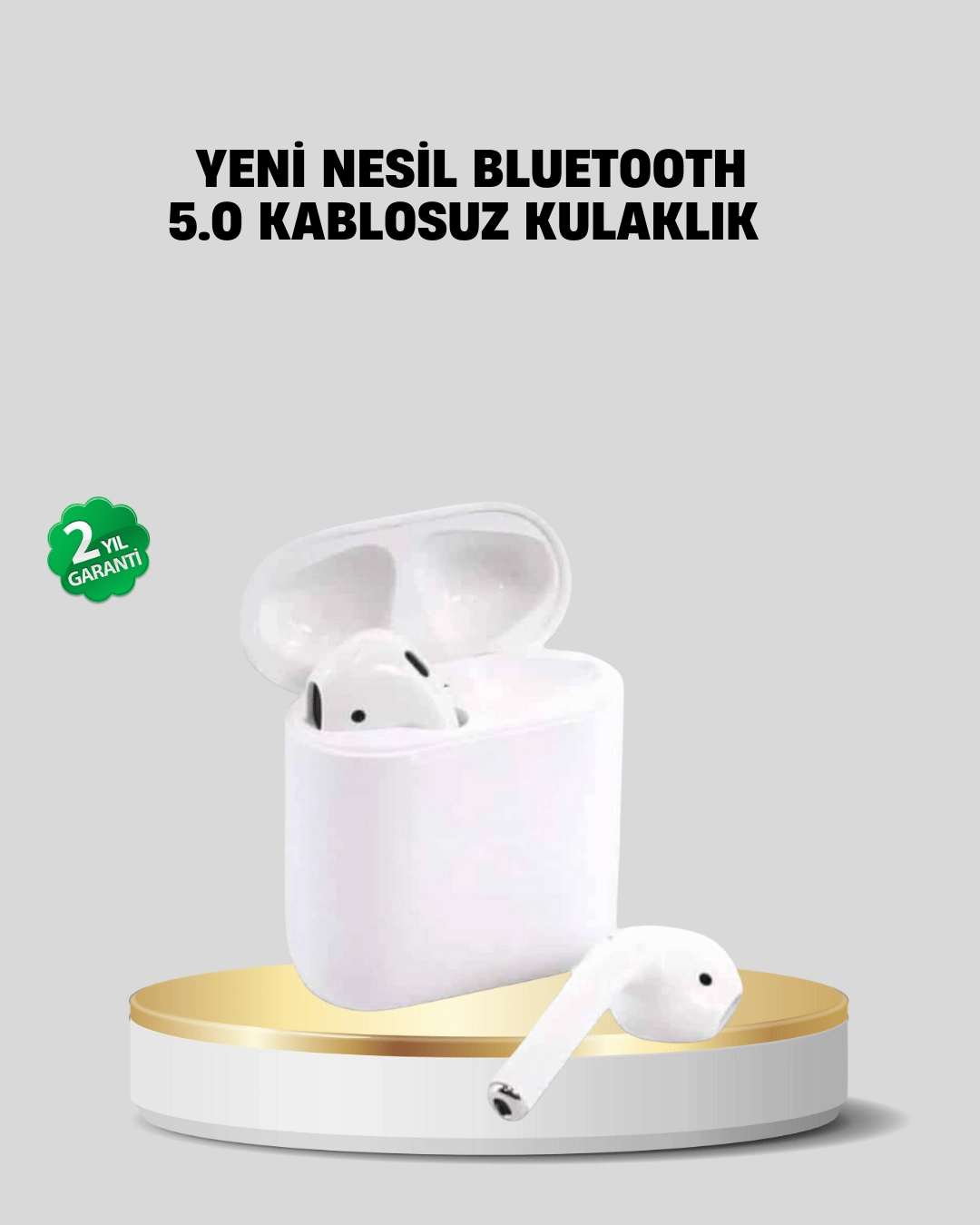 2. Nesil Bluetooth 5.0 Kablosuz Kulaklık Su Geçirmez HD Ses