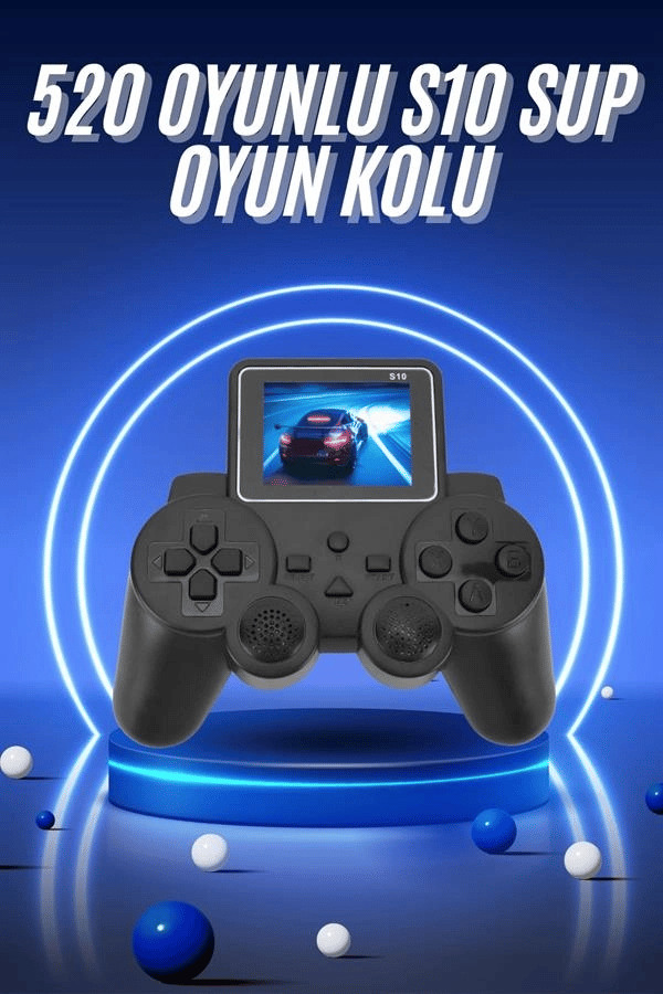 2.4 İnç Ekran 520 Oyunlu Retro Temalı Kablosuz Oyun Kolu El Atarisi