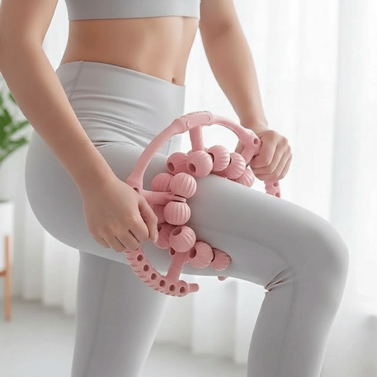 20 Tekerlekli Ayarlanabilir Bacak ve Kol Masaj Aleti – 360° Tam Daire Derin Doku Kas ve Lenfatik Masaj Silindiri
