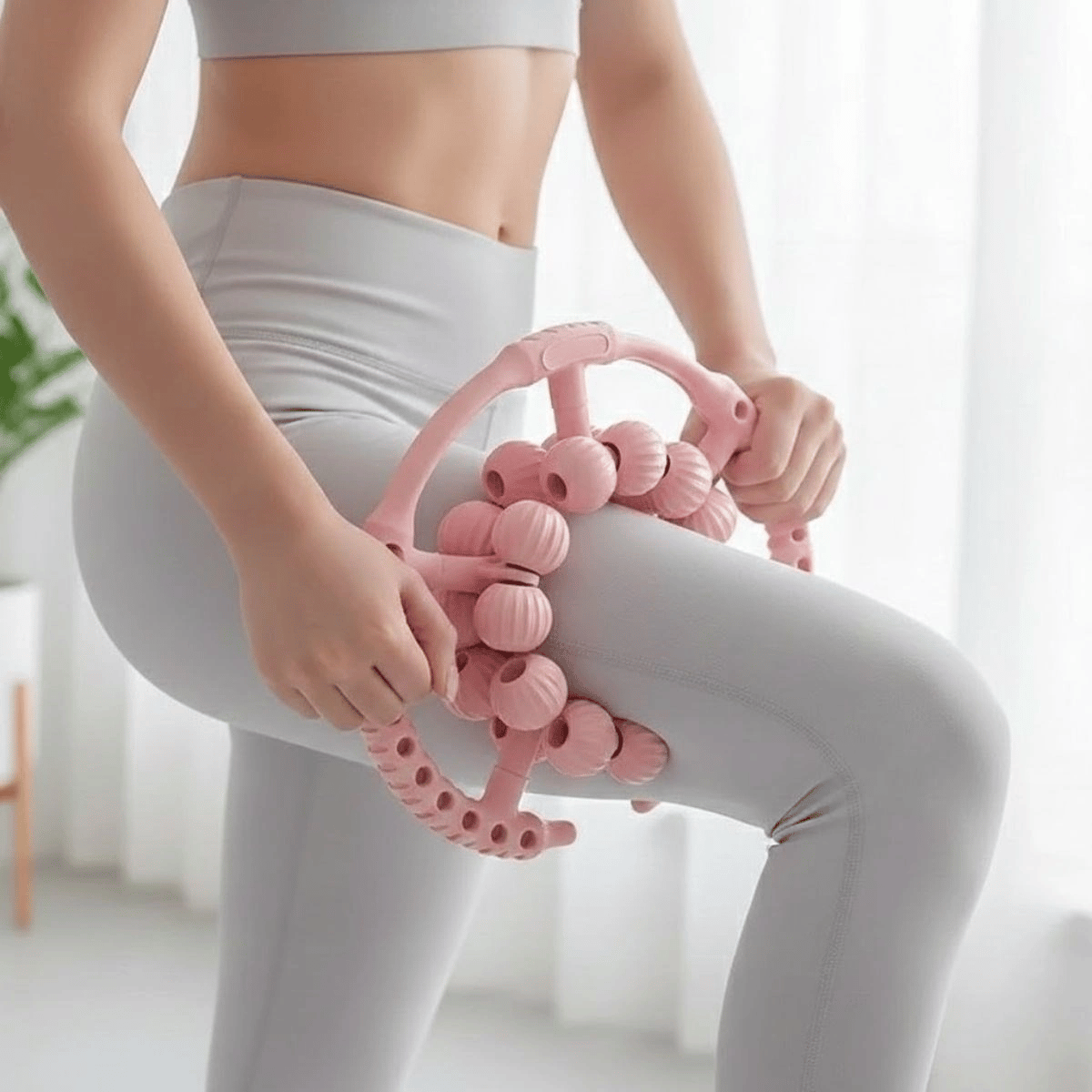 20 Tekerlekli Ayarlanabilir Bacak Ve Kol Masaj Aleti – 360° Tam Daire Derin Doku Kas Ve Lenfatik Masaj Silindiri Bx40
