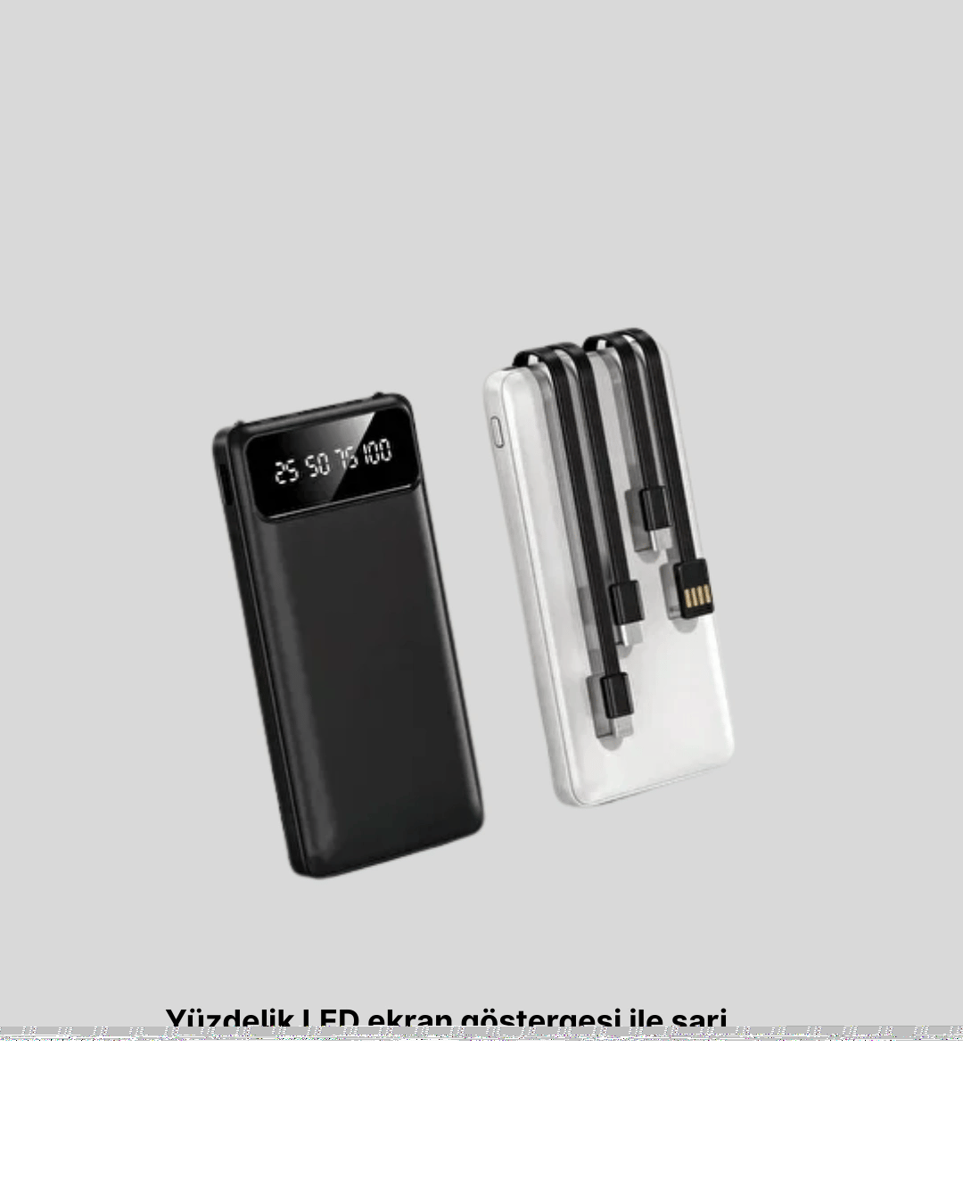 20.000 mAh 4 Çıkışlı LED Göstergeli Hızlı Şarj Powerbank