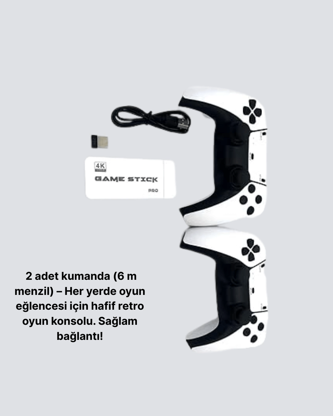 20.000 Yüklü Oyunlu Kablosuz Retro Oyun Konsolu 4K Destekli