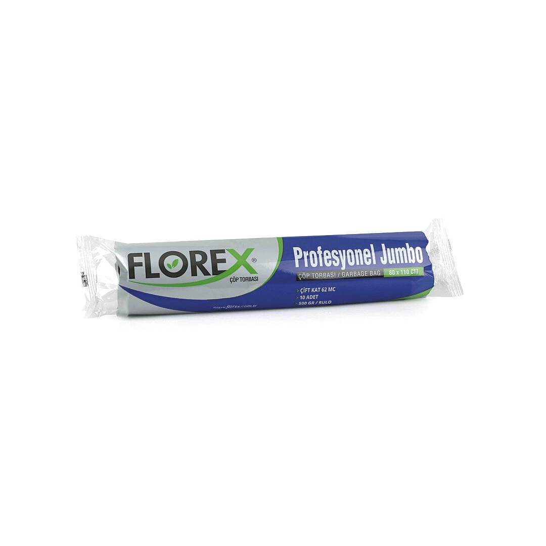 200 Adet Florex-515 Profesyonel Jumbo 10pcs 80x110cm.çöp Torba 20x10=200 Bx40