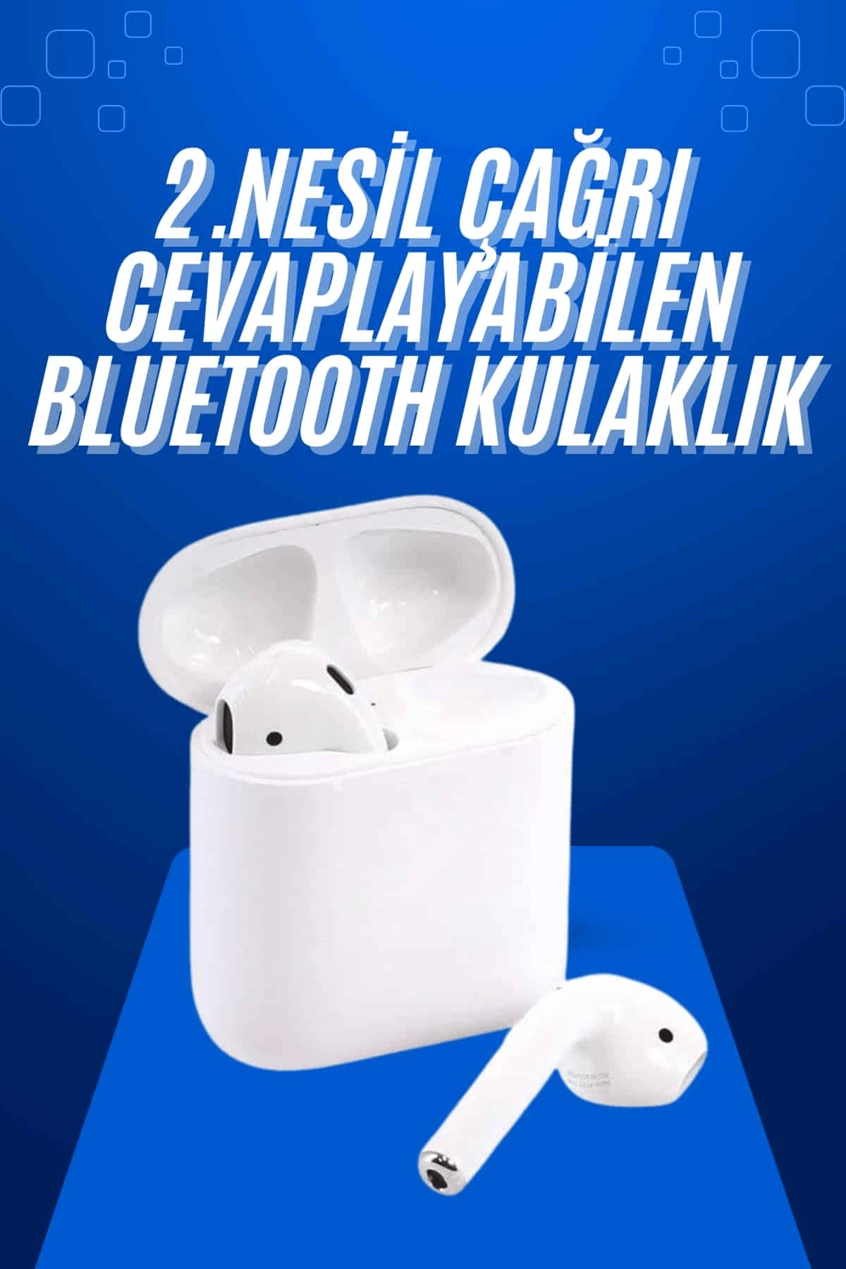 2025 Model Çağrı Cevaplayabilen Bluetooth Kulaklık Beyaz Dokunmatik Kontrol
