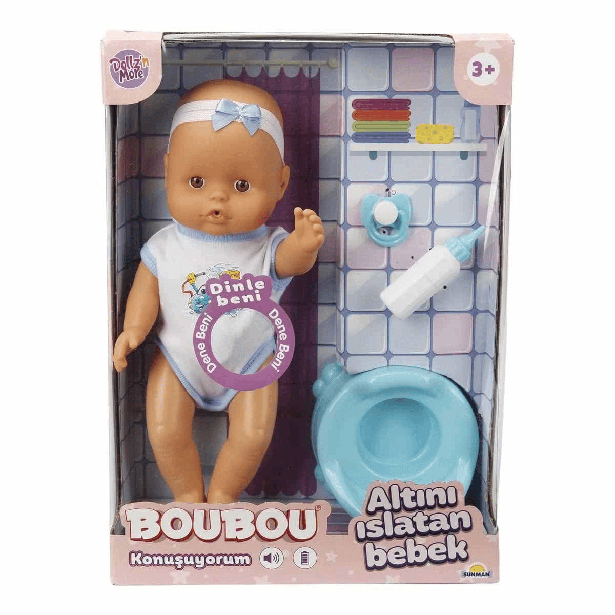 2030121 , Boubou Altını Islatan ve Konuşan Bebek Seti 30 cm