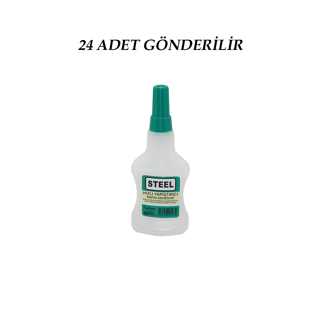 24 Adet Wincell Steel Hızlı Yapıştırıcı 37gr Mdf-ahşap-metal-plastik-deri Bx40
