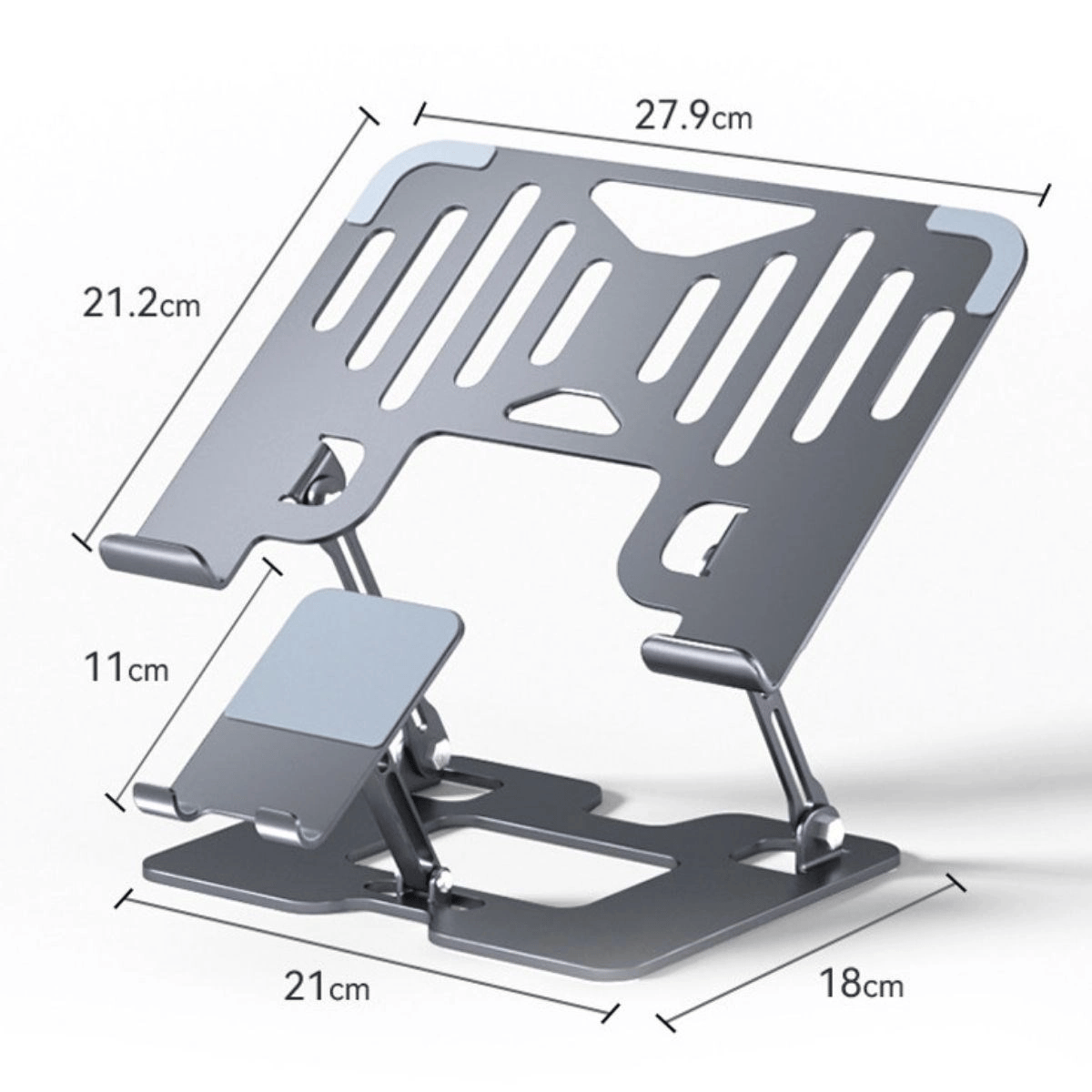 2’si 1 Arada Laptop Ve Telefon Standı – Alümetal Ayarlanabilir,katlanabilir,ergonomik Yükseltici Bx40