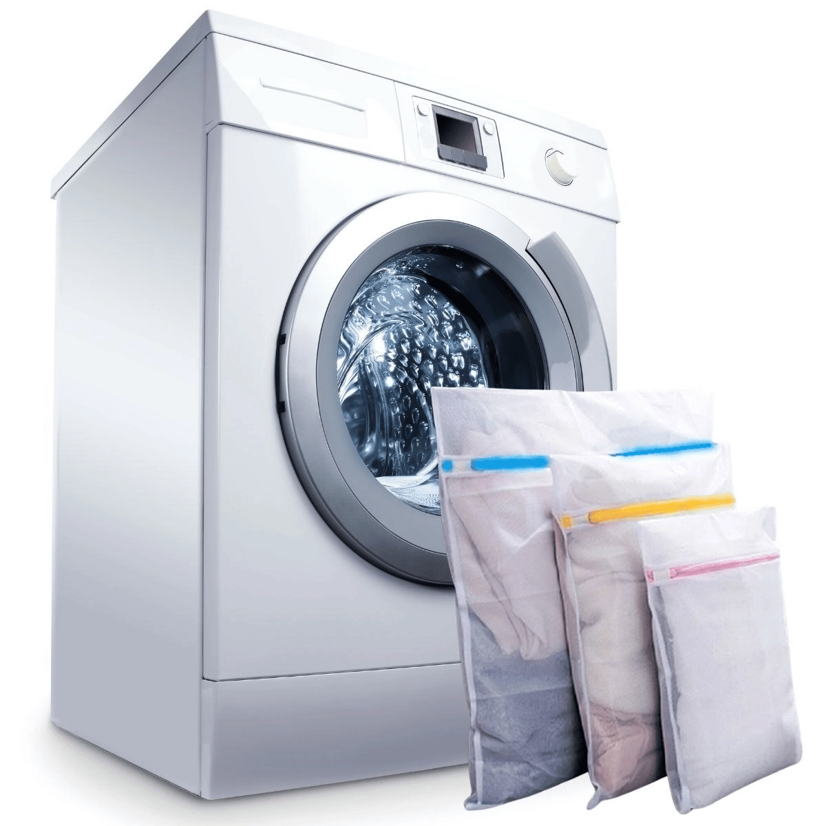 3 Adet Çamaşır Yıkama Filesi Renkli Fermuarlı 3 Boy Bx40