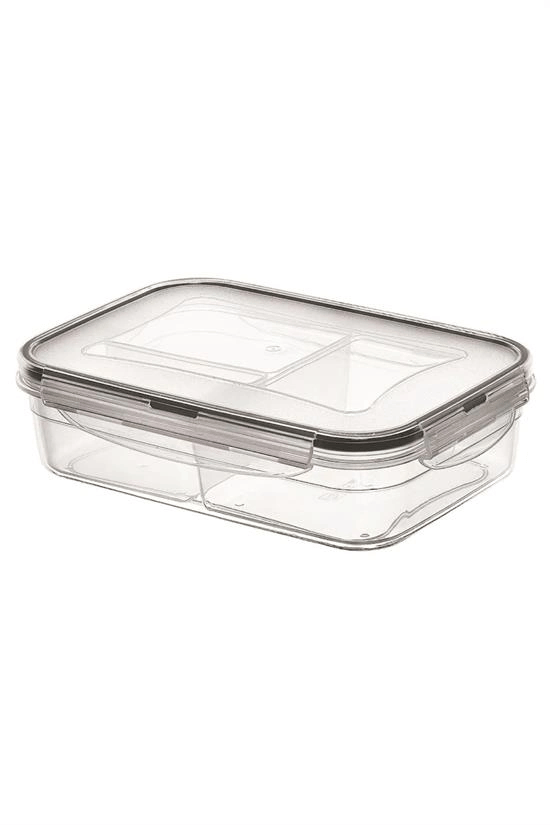 3 Bölmeli Kilitli Kapaklı 1 Litre Erzak Saklama Kabı Lc-510 Bx40