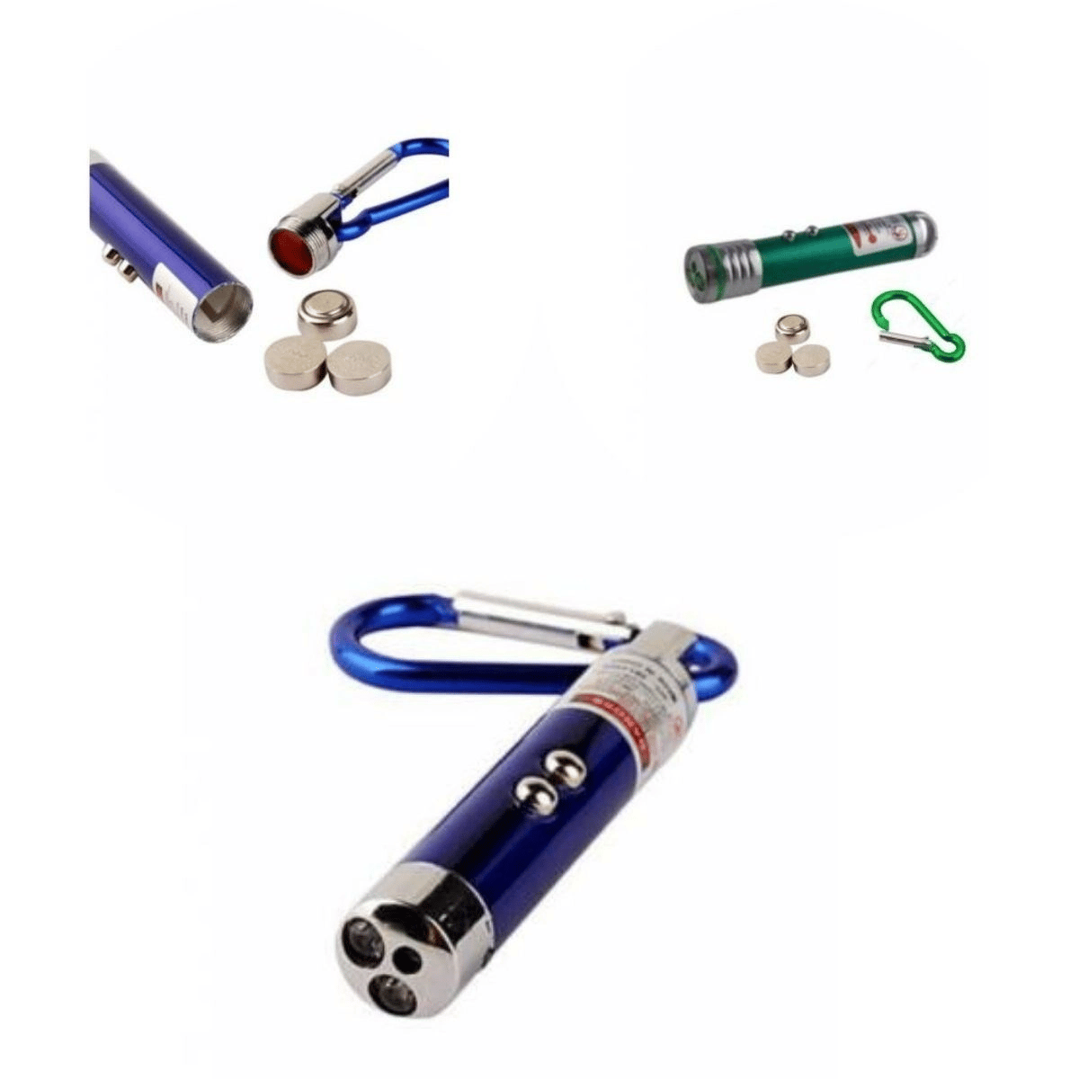 3 Fonksiyonlu Kırmızı Beyaz Işıklı Led Lazer Kedi Köpek Oyuncak Anahtarlık Bx40