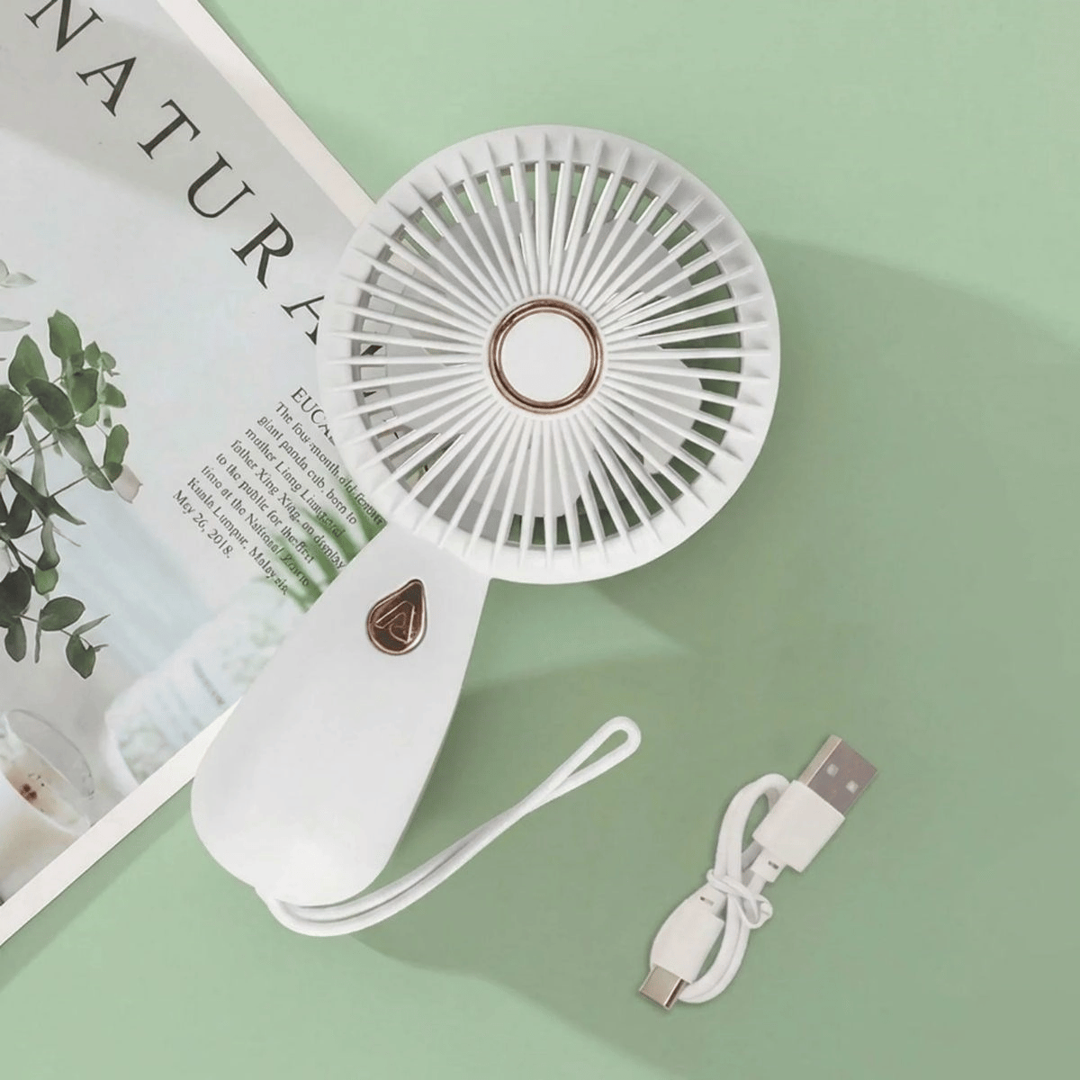 3 Kademeli Çanta Tipi El Fanı – Taşınabilir Mini Serinletici Silikon Askılı Fan Zb103 Bx40