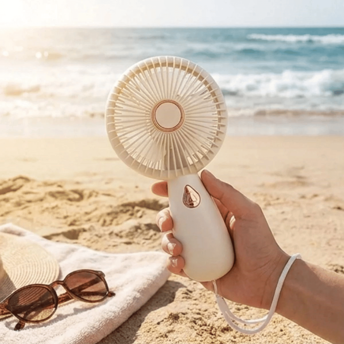 3 Kademeli Çanta Tipi El Fanı – Taşınabilir Mini Serinletici Silikon Askılı Fan Zb103 Bx40