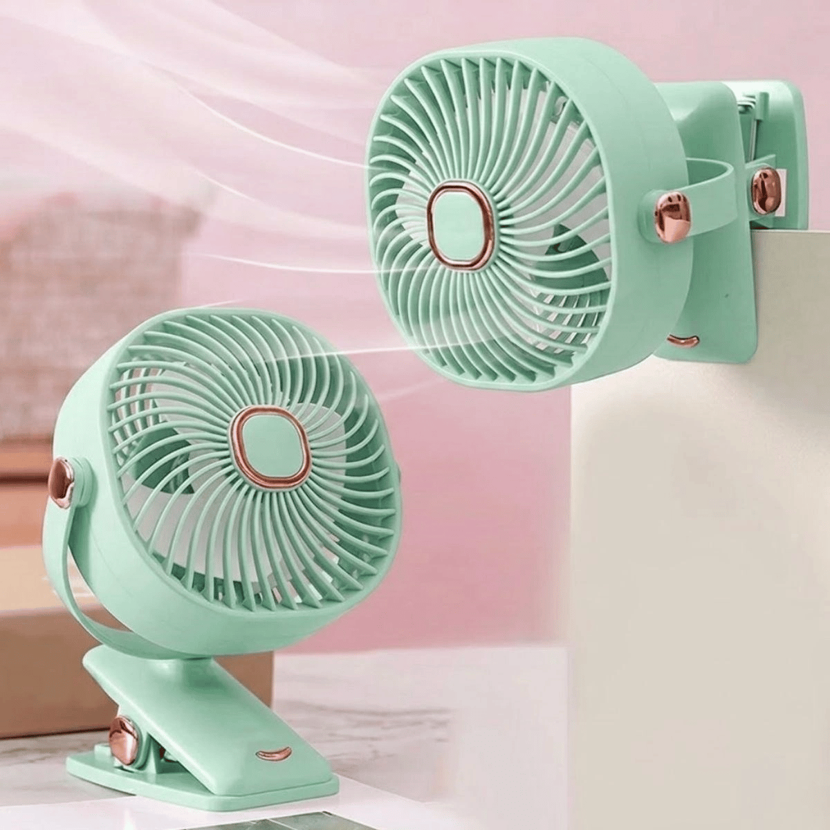3 Kademeli Mandallı Masaüstü Fan – 360° Tam Tur Dönebilen Oynar Başlıklı Duvara Monte Edilebilen Mini Fan Zb113 Bx40
