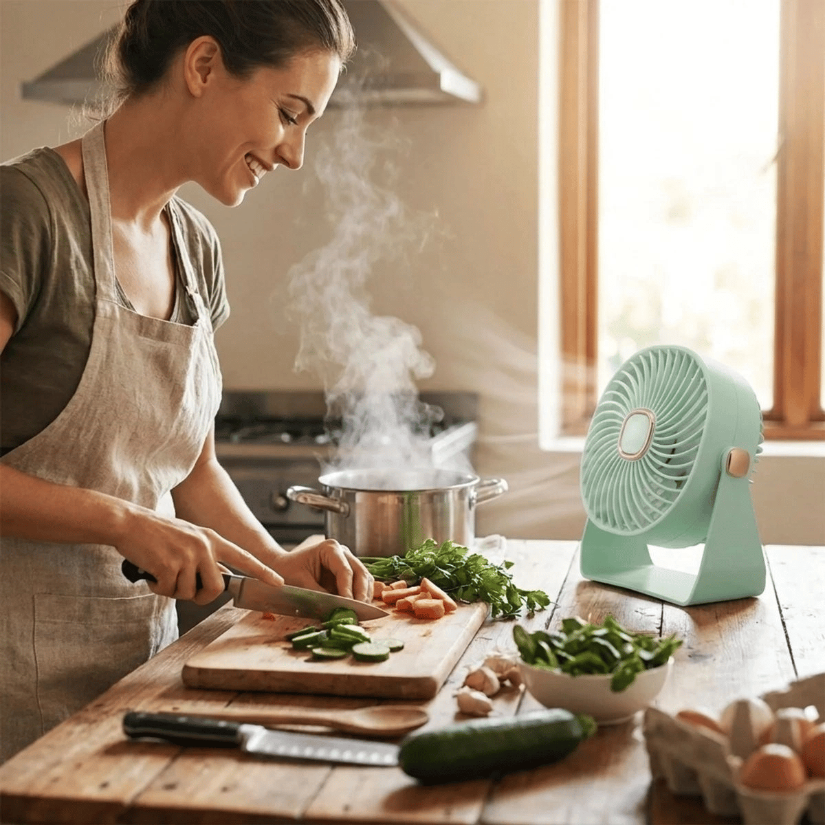 3 Kademeli Masaüstü Fan – Duvara Asılıp Sabitlenebilen Standlı Kaydırmaz Pedli Mini Fan Zb112 Bx40