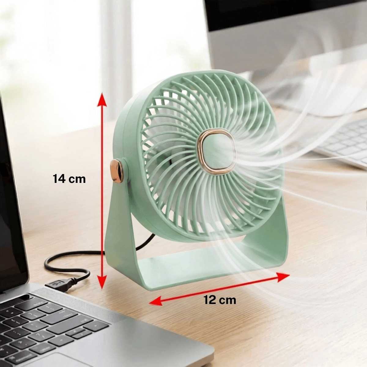 3 Kademeli Masaüstü Fan – Duvara Asılıp Sabitlenebilen Standlı Kaydırmaz Pedli Mini Fan Zb112 Bx40