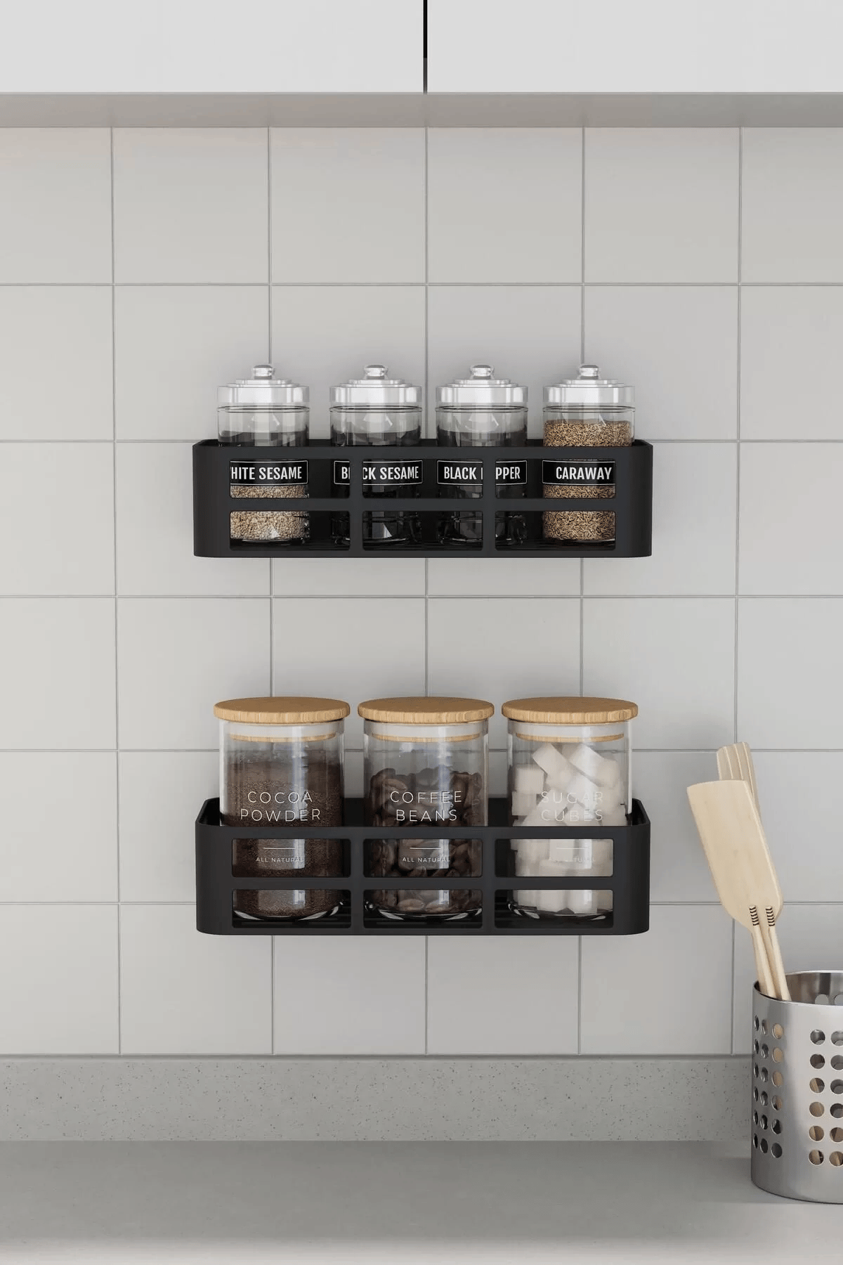 3 lü Banyo Düzenleyici Organizer Şampuanlık Havlupan Askısı Havluluk Siyah Banyo Duş Mutfak Rafı