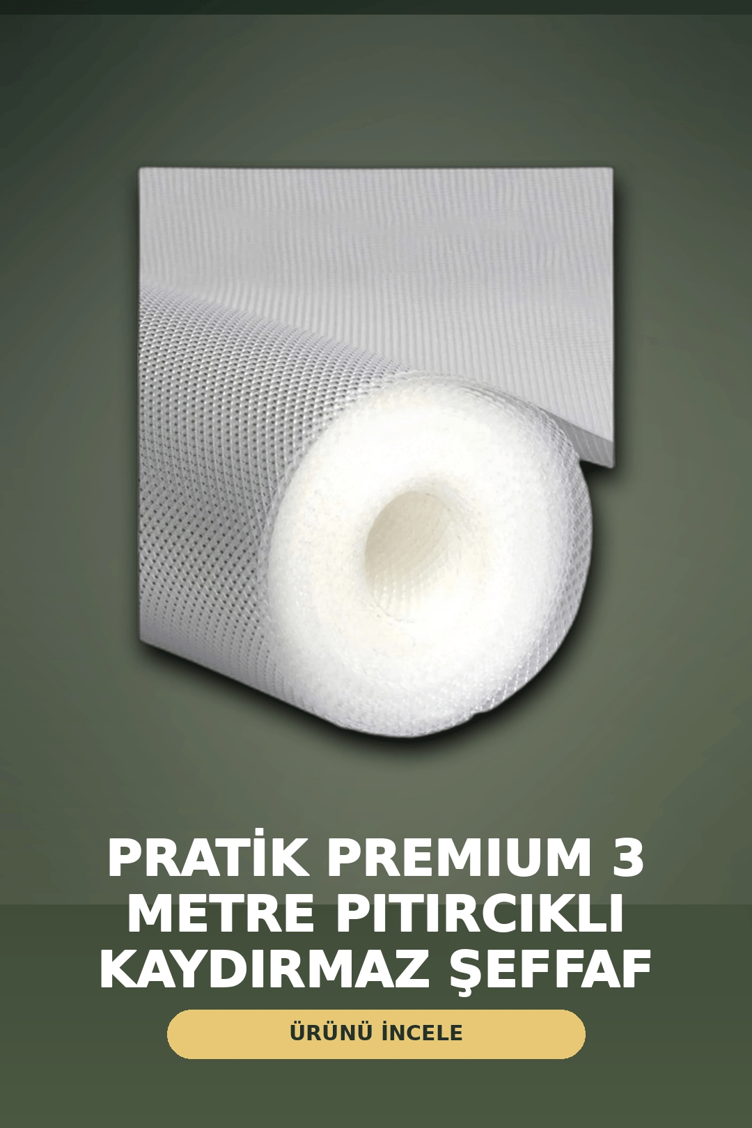 3 Metre Kalın Dokulu Şeffaf Raf Örtüsü ve Tezgah Üstü Koruyucu Çok Amaçlı Mat