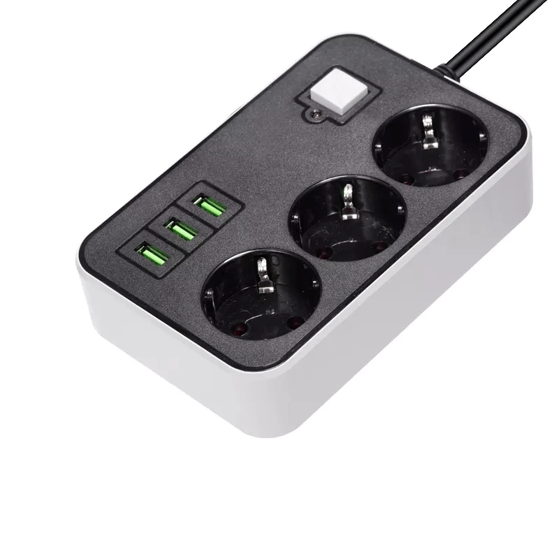 3 Usb’li 3’lü 1.8 M Akım Korumalı Priz Bx40